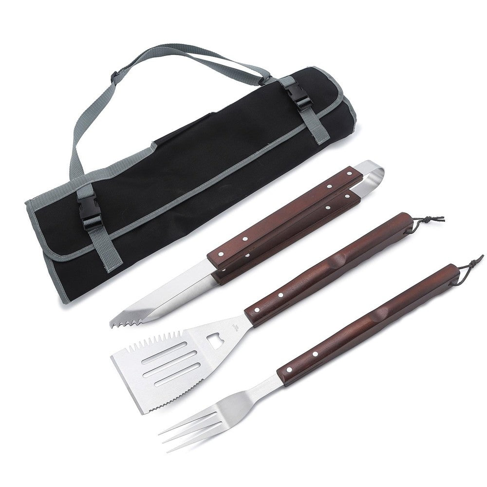 Estuche Set 3 Piezas Parrilla Acero Galvanizado