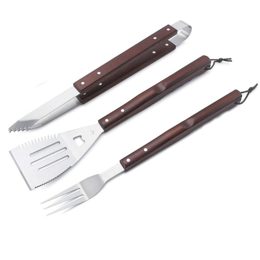 Estuche Set 3 Piezas Parrilla Acero Galvanizado