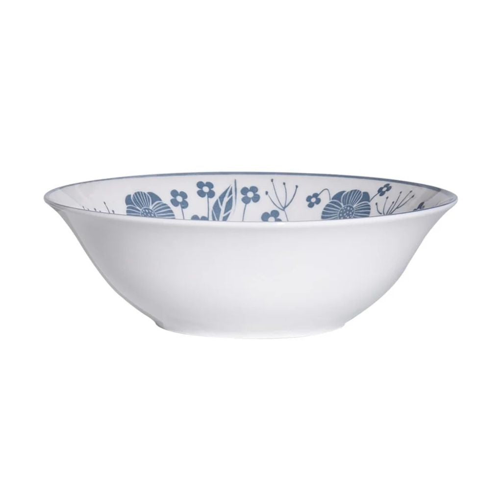 Juego de Vajilla 30 Piezas de Porcelana Decorada Modelo Hannah – Diseño Floral Azul