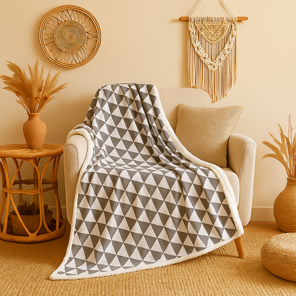 Manta Gray Flannel – Suave, Liviana y Estilo Acogedor