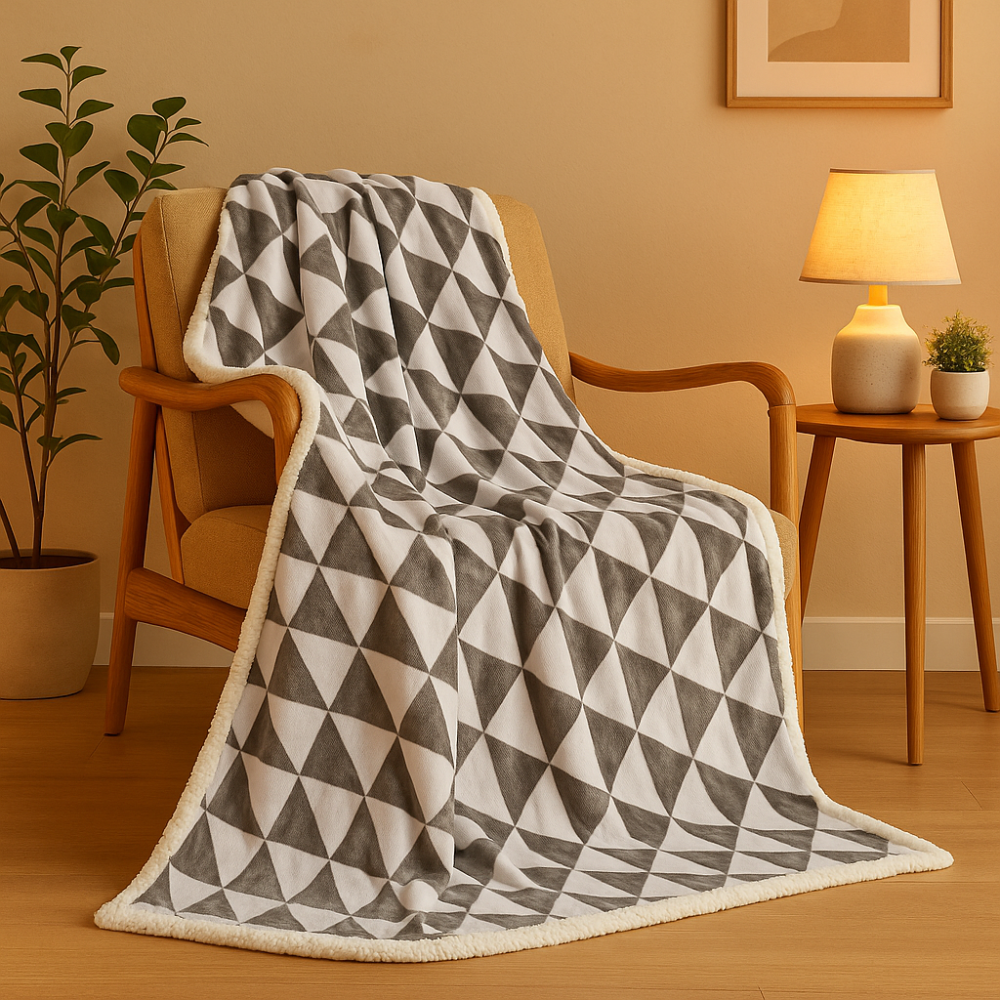 Manta Gray Flannel – Suave, Liviana y Estilo Acogedor