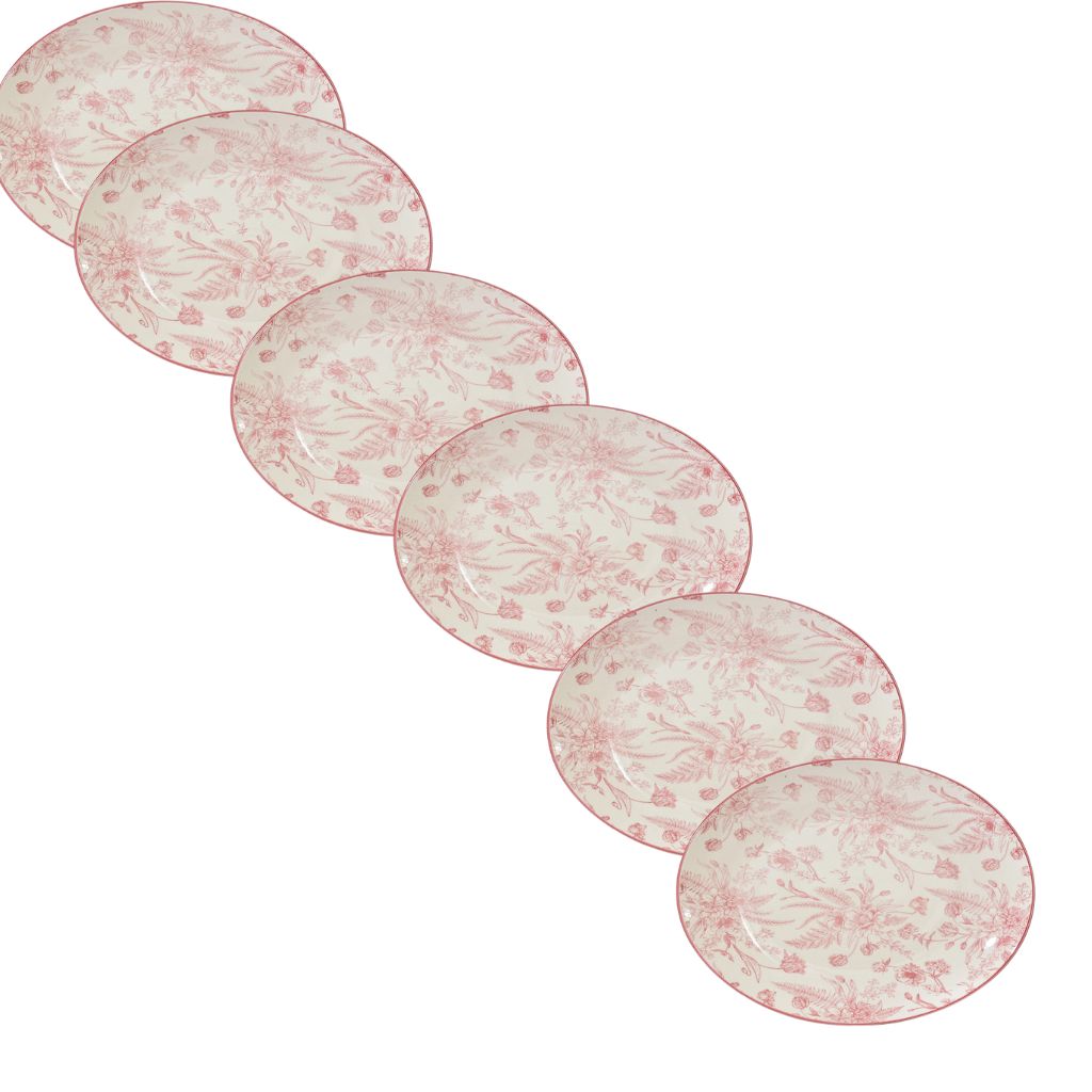 Set de 6 Platos Mesa 27 Cm Rose