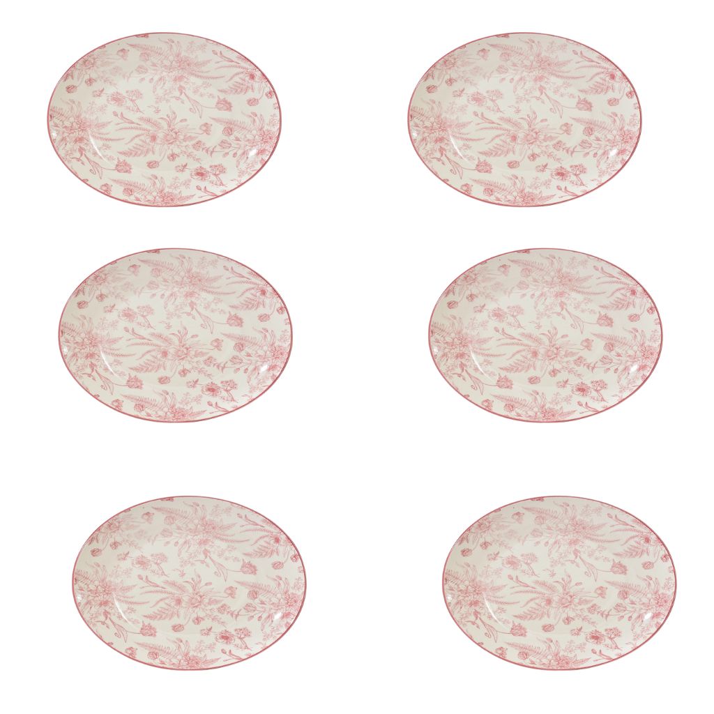 Set de 6 Platos Mesa 27 Cm Rose