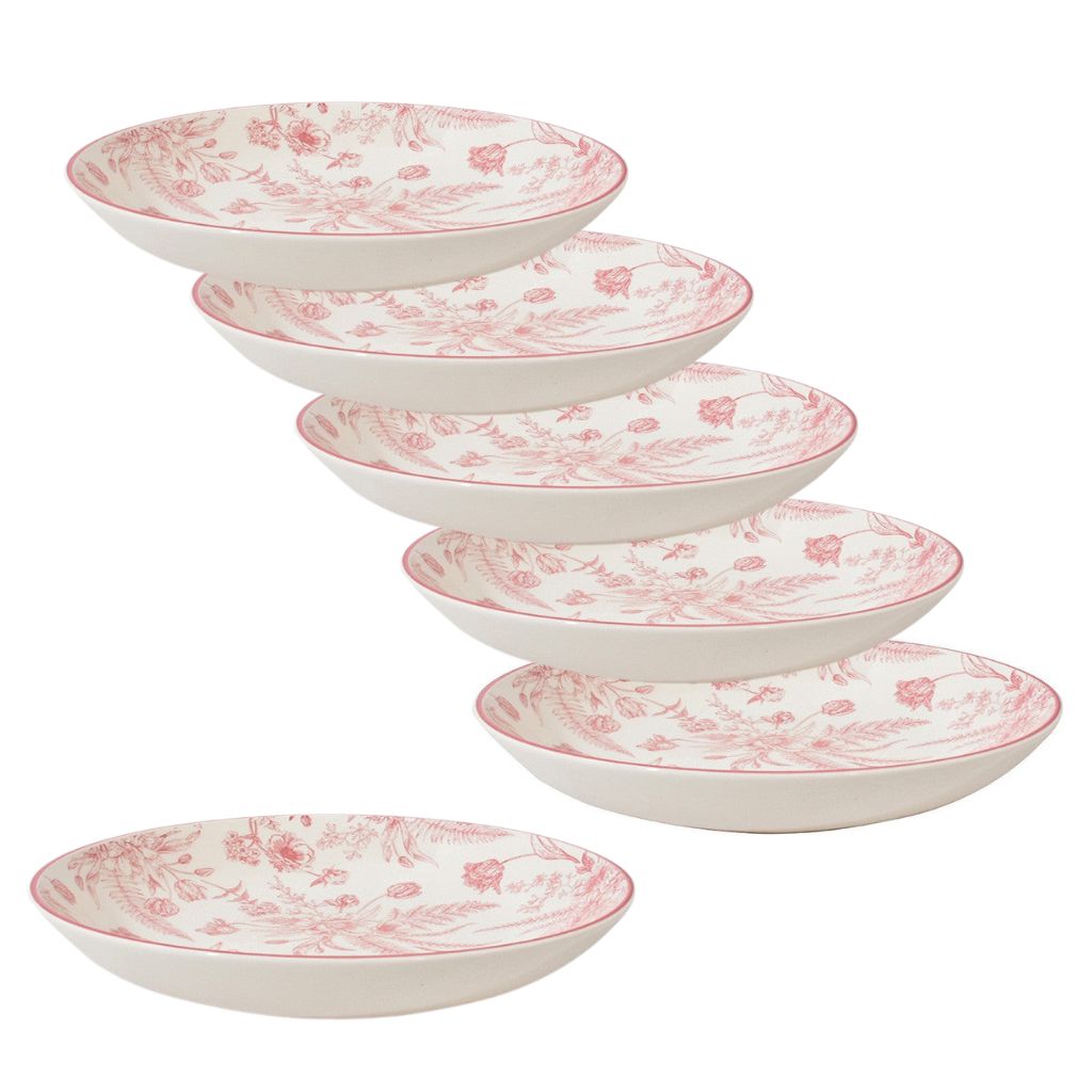 Set de 6 Platos Sopa 20 Cm Rose