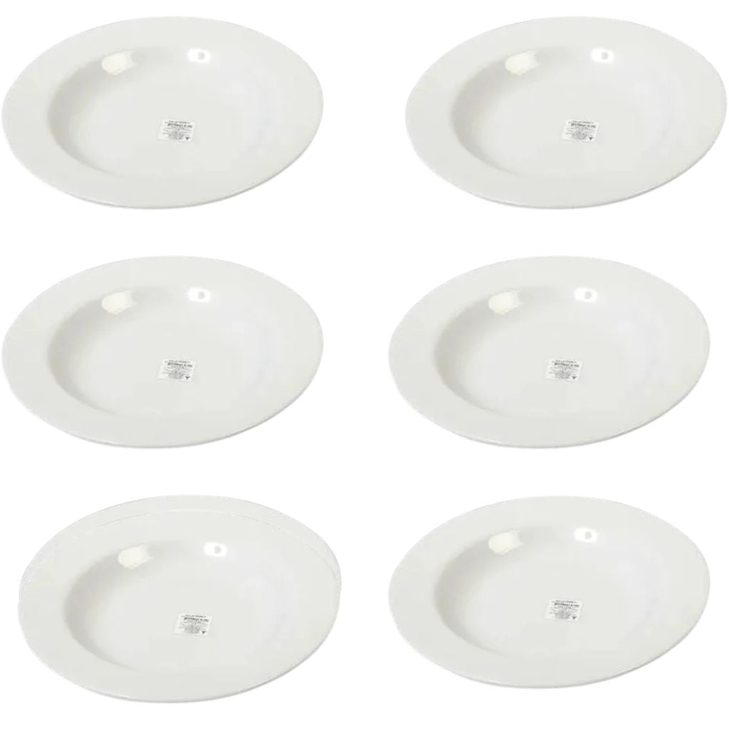Set de Platos de porcelana blanca Corona