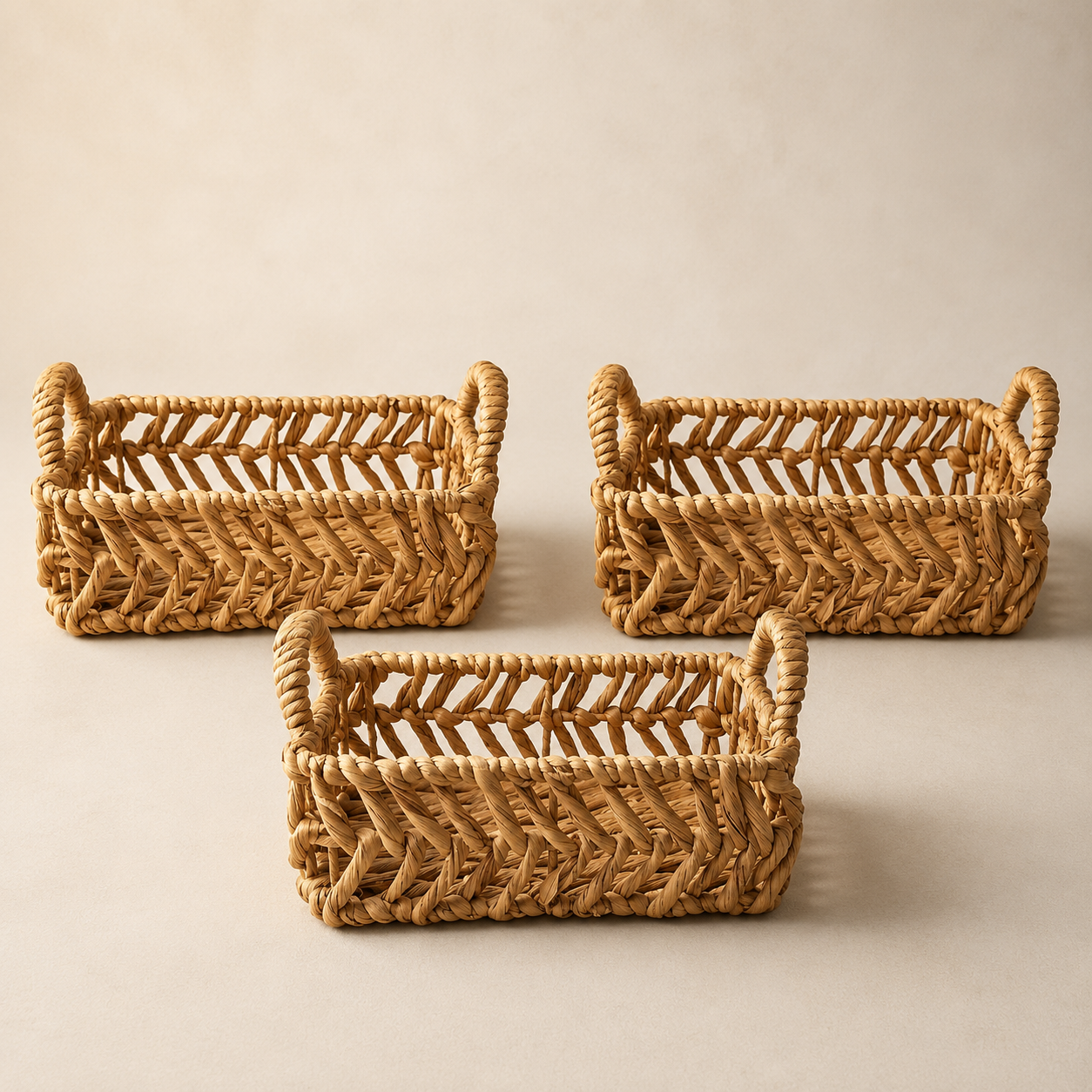 Cesta Organizadora Dalia L de Jacinto de Agua 35 cm x 25 cm x 13 cm
