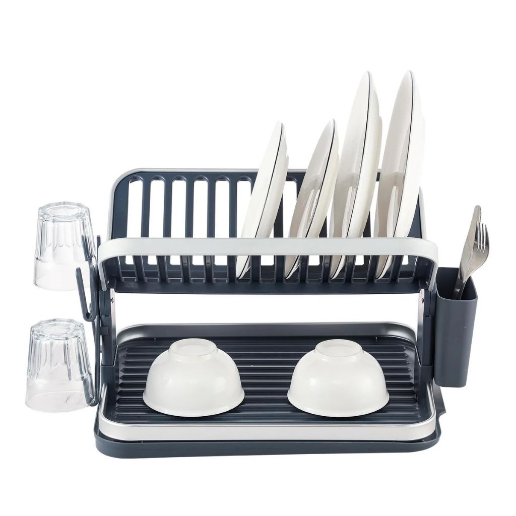 Secaplatos Escurridor 2 Niveles Plegable Spazio 49x34 cm