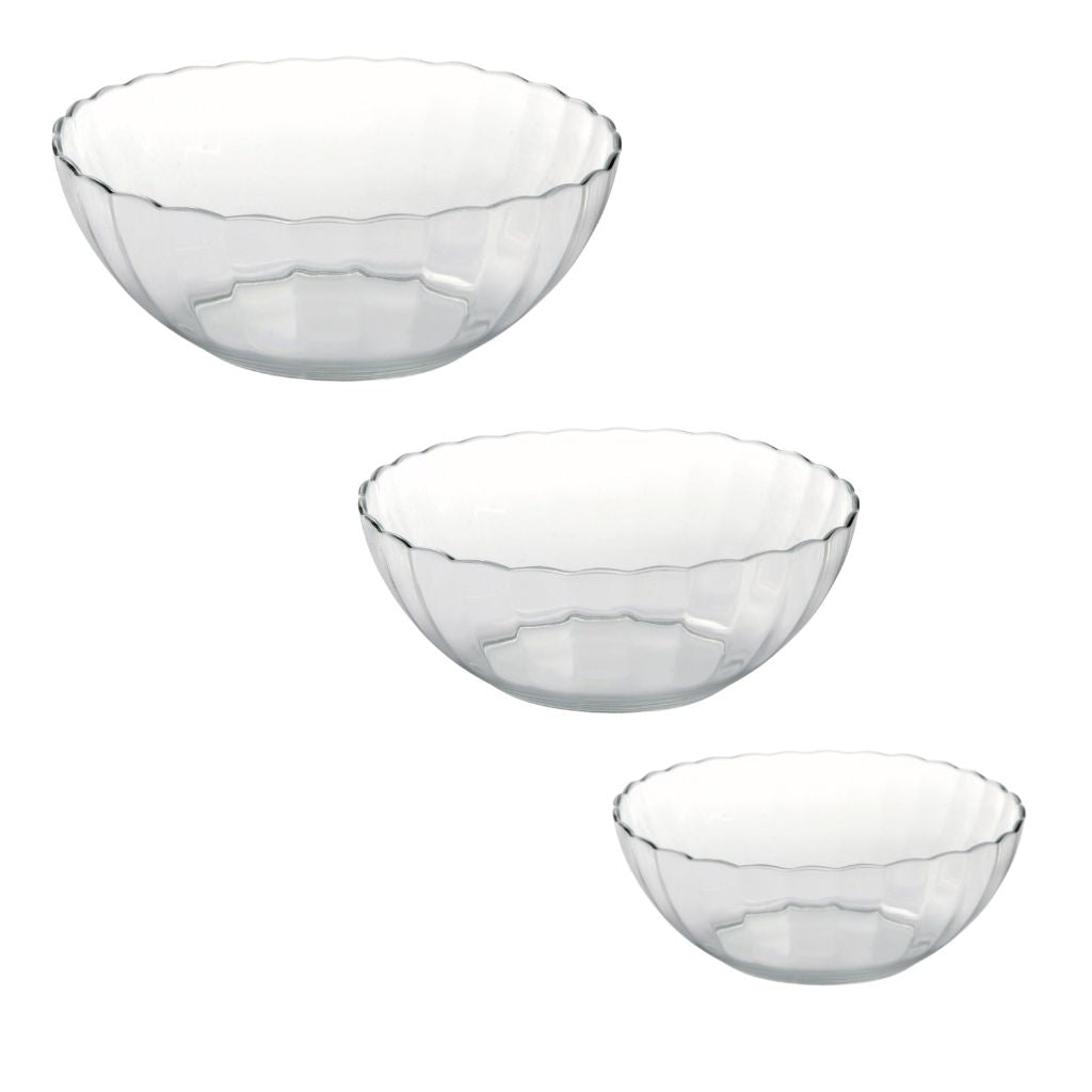Set de 3 bowls vidrio templado 1 de 3,1 lt 1 de 2 lt 1 de 1 lt