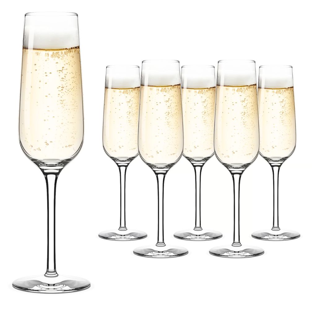 Set Brindis Dieciochero Bekaa con Copas de Vino 650 ml y Espumante 214 ml