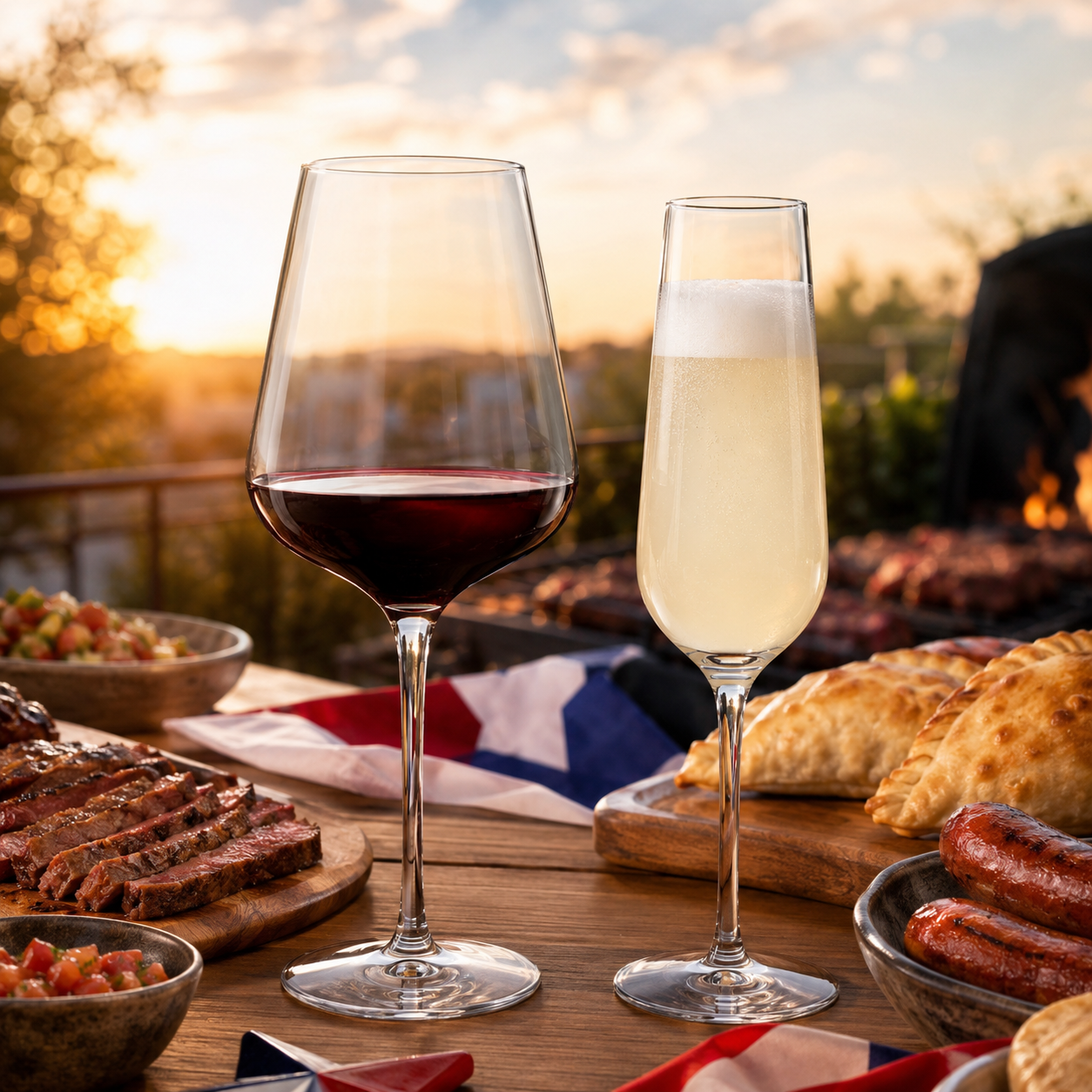 Set Brindis Dieciochero Bekaa con Copas de Vino 650 ml y Espumante 214 ml