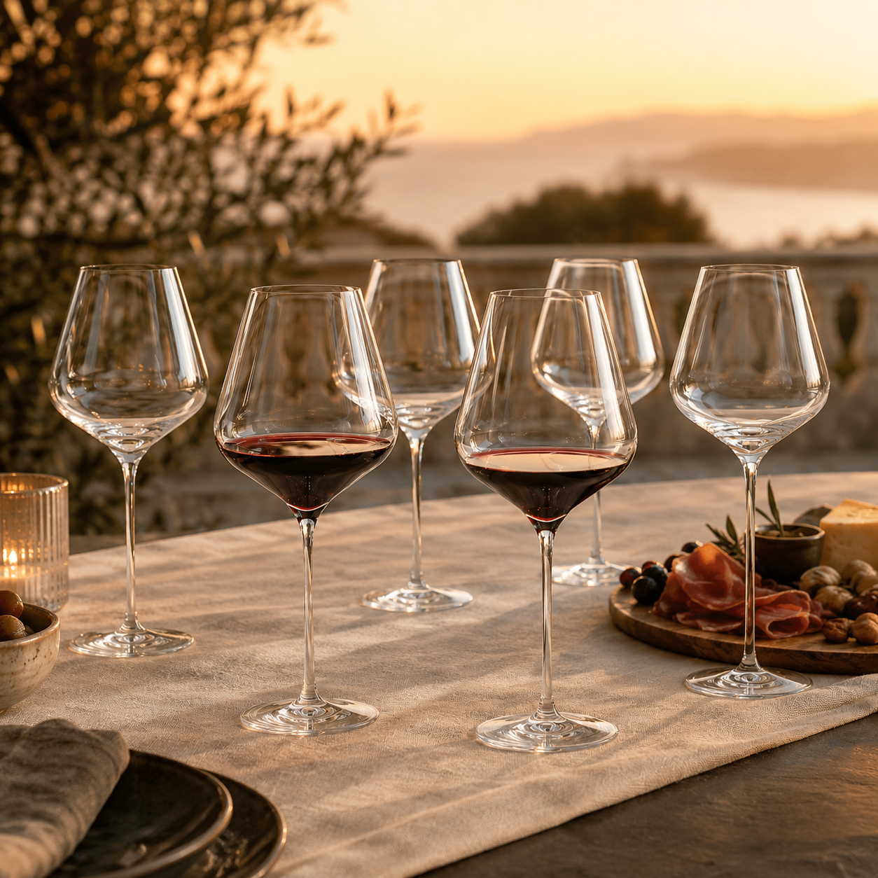 Set 6 Copas Cristal Burgundy Quatrophil Stölzle Lausitz 710 ml