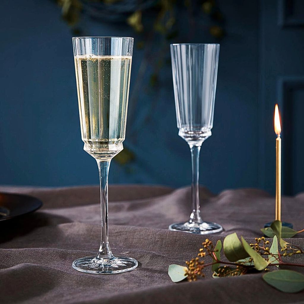 Set de 6 copas flute 170 ml Macassar Cristal d'Arques
