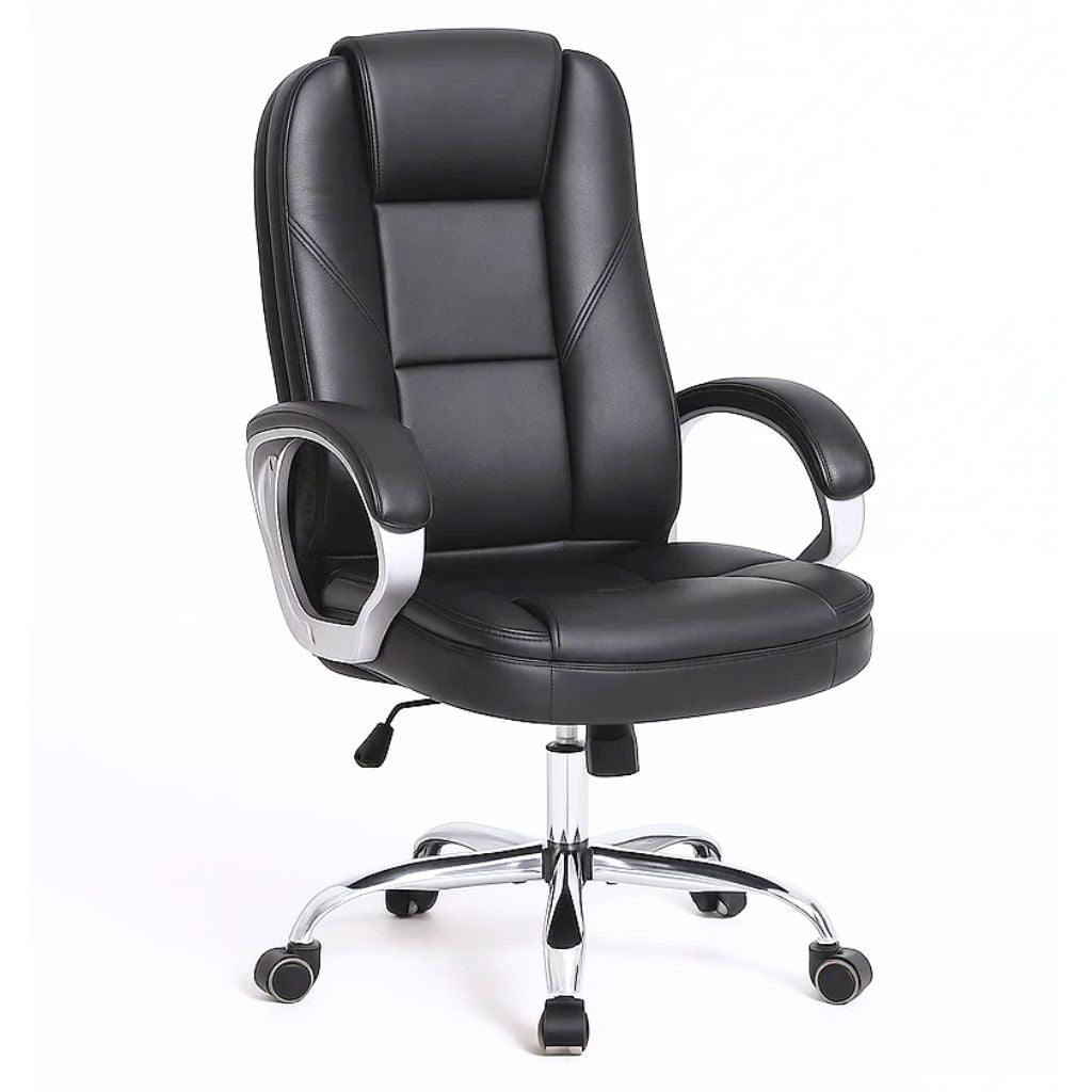 Silla de Oficina Ejecutiva Magnus Cuero Sintético - Negro