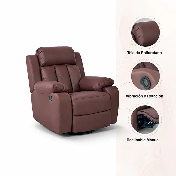 Bergere Sillón Solvi Café Oscuro