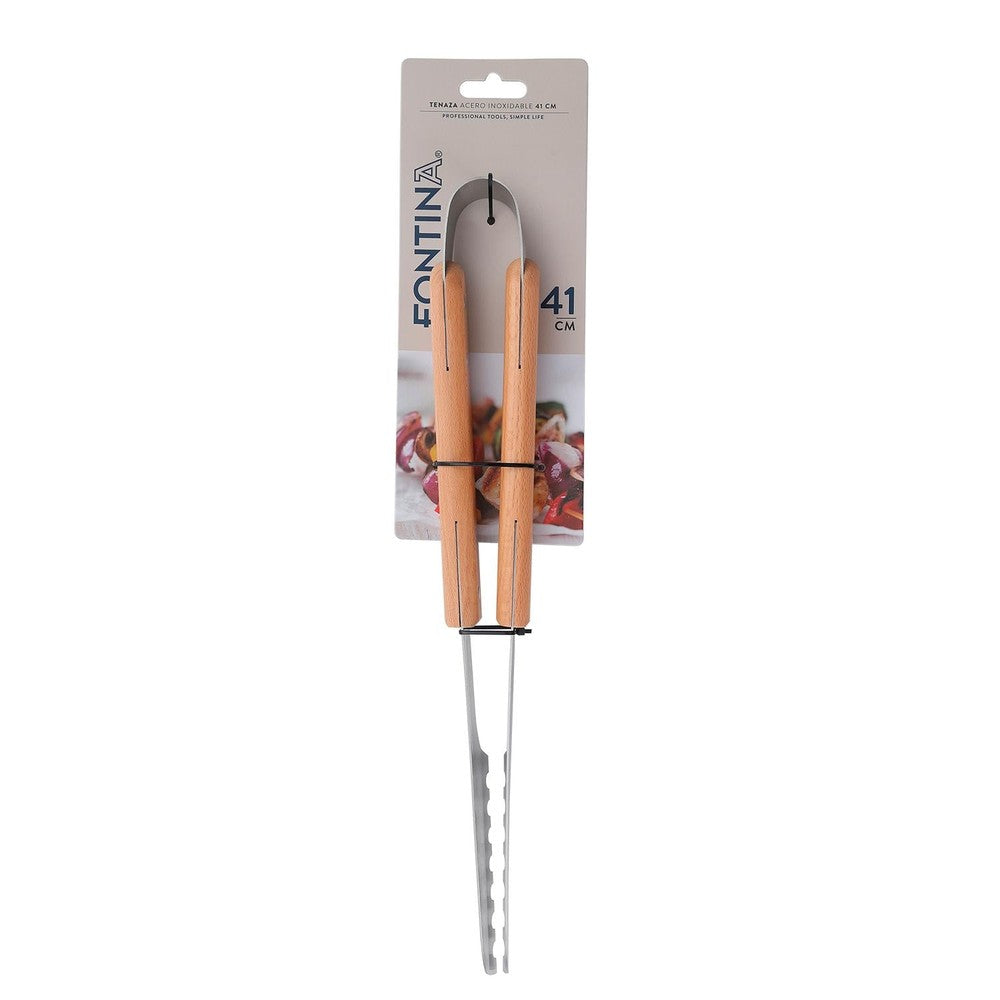 Tenazas Parrillera Acero Inoxidable 41 cm