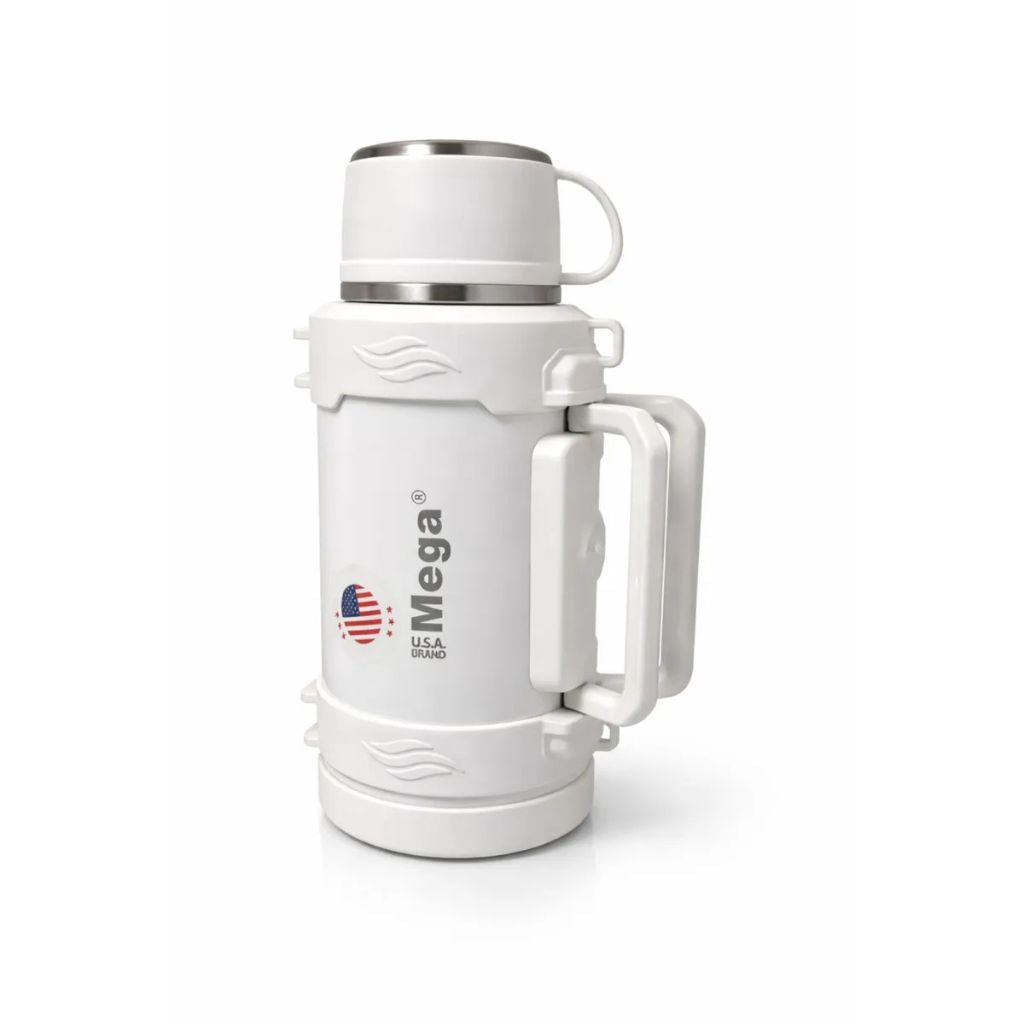 Termo Acero Inoxidable 1.7l Mega Infinity Con Tapa Tipo Taza Blanco