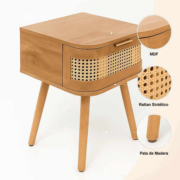 Velador Siena Rattan - Natural