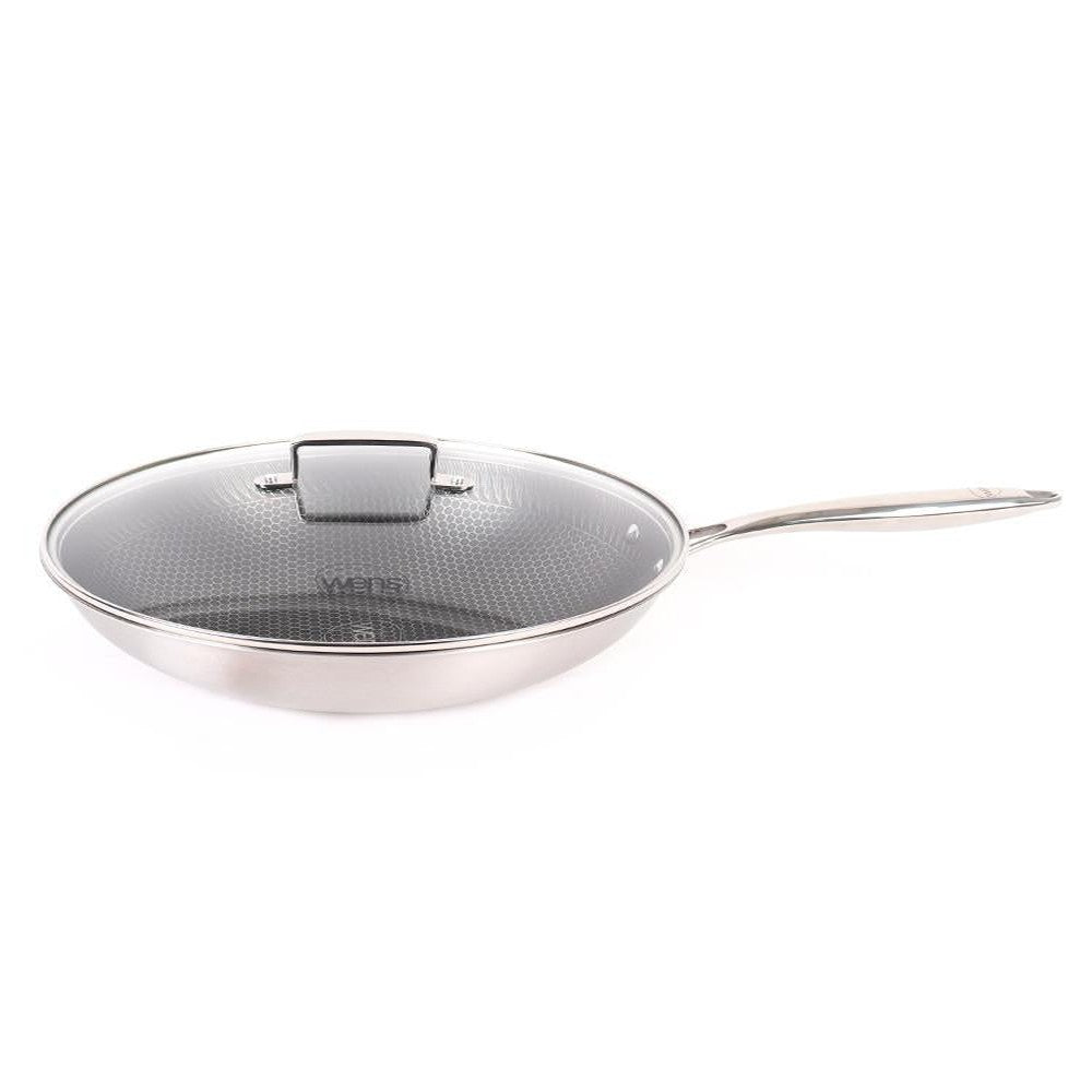 Wok Con Tapa 30 Cm, Honey Comb Wens