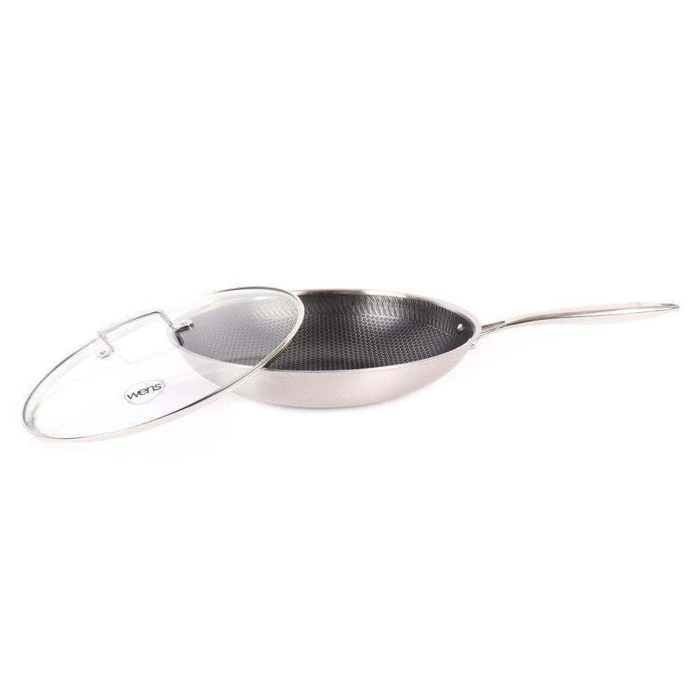 Wok Con Tapa 30 Cm, Honey Comb Wens
