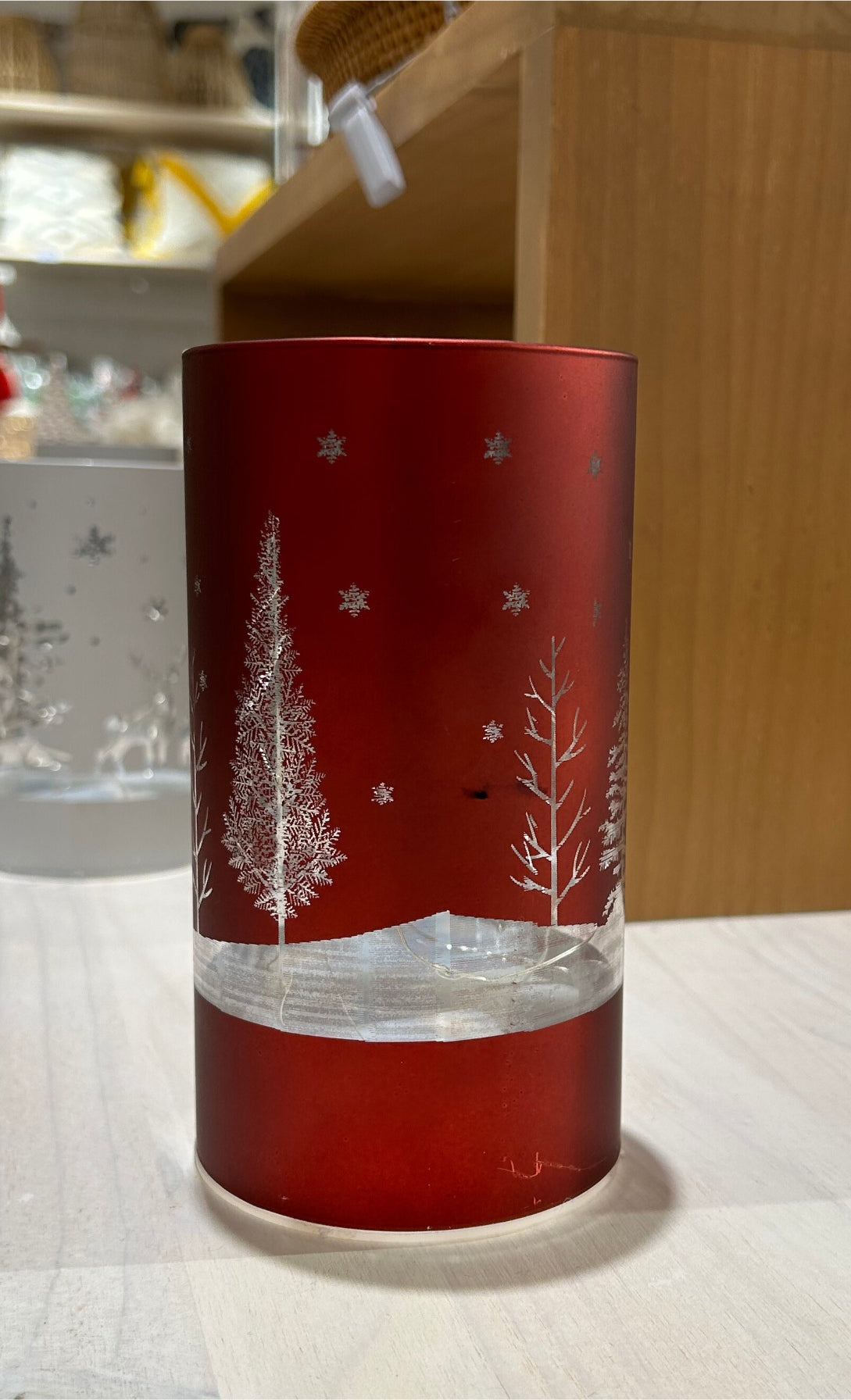 Portavela de Luz led Navideño Rojo, 4 opciones