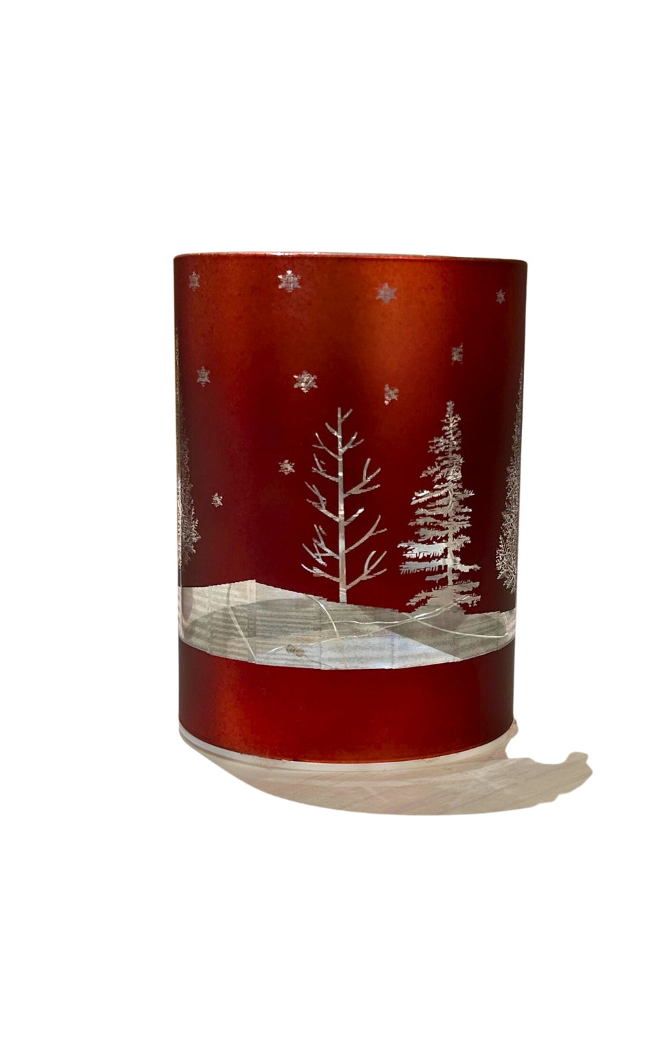 Portavela de Luz led Navideño Rojo, 4 opciones