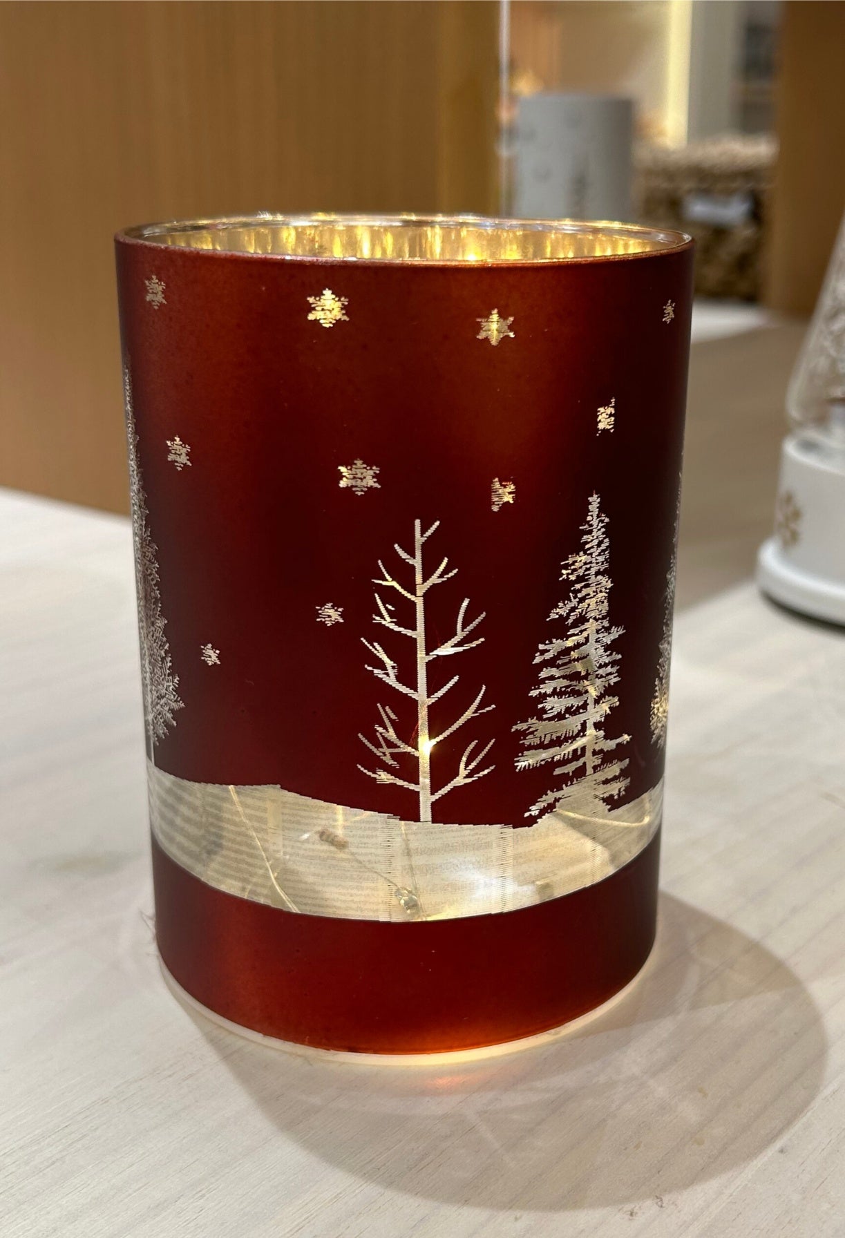 Portavela de Luz led Navideño Rojo, 4 opciones