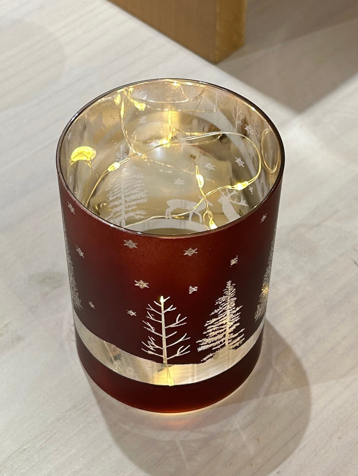 Portavela de Luz led Navideño Rojo, 4 opciones