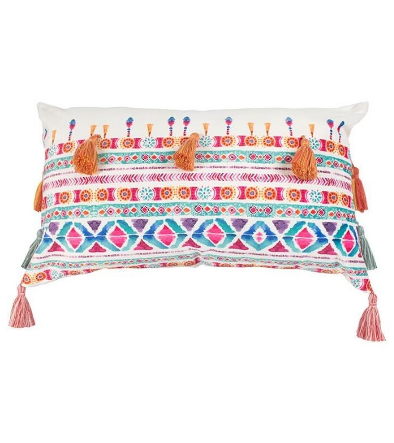 Cojín rectangular estampado boho