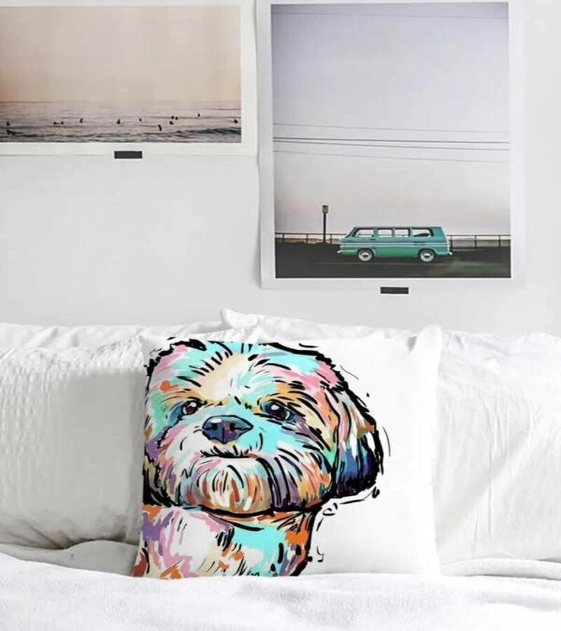 Cojín estampado perro
