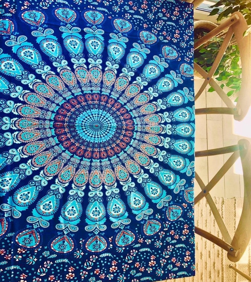 Mantel mandala azul