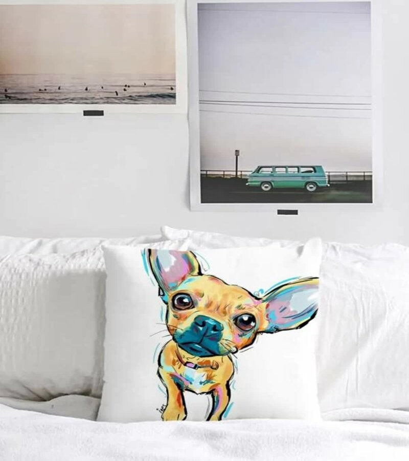 Cojín estampado perro