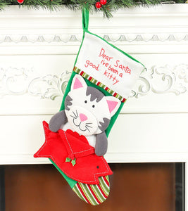 Pack 2 Botas Navidad Aplicación de Perrito y Gatito