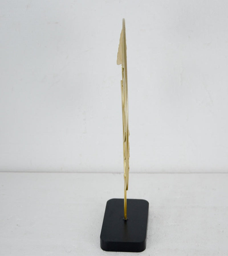 Figura Decorativa Metálica Hojas Ginkgo