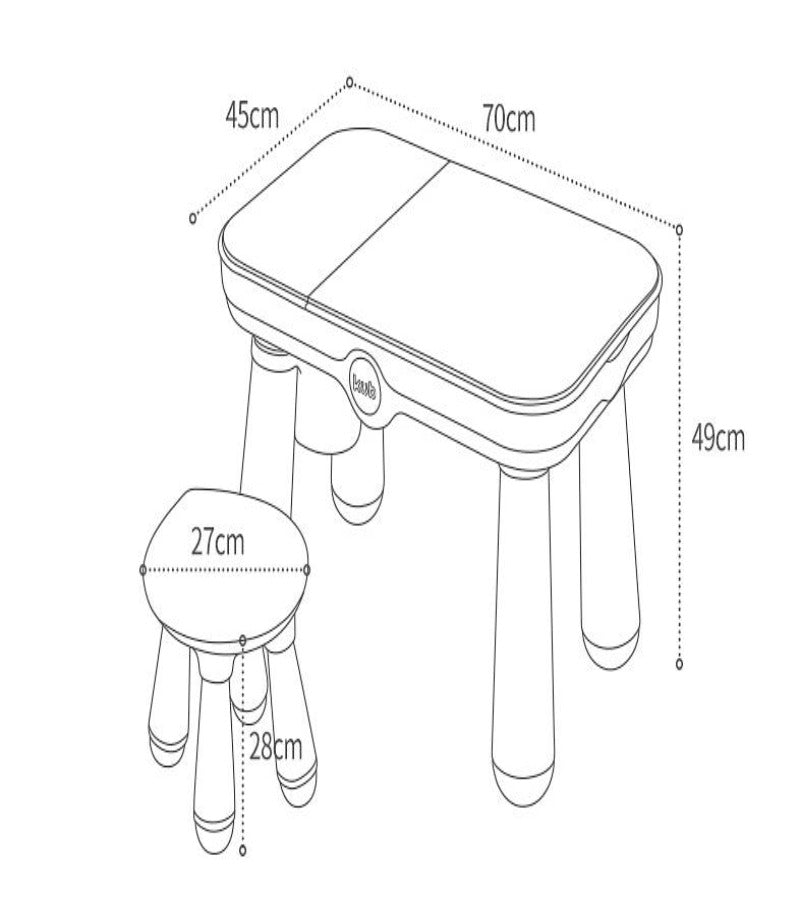 Mesa de Actividades con Tabla para Bloques de construcción