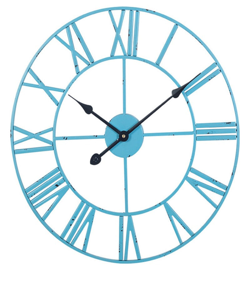 Reloj Mural Estilo Vintage Celeste