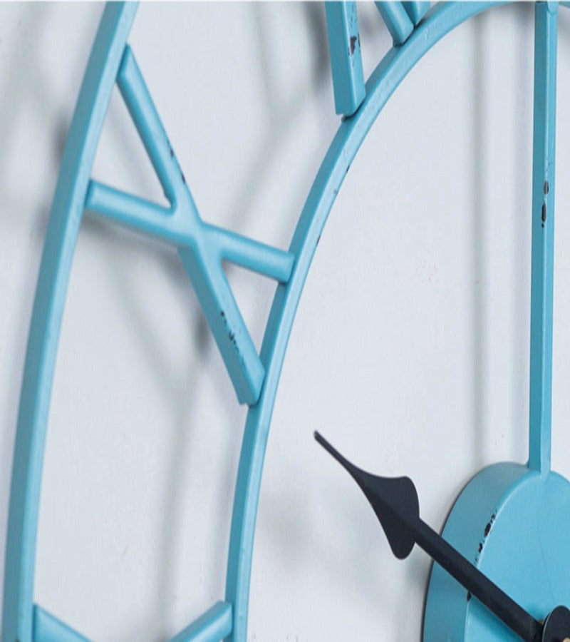 Reloj Mural Estilo Vintage Celeste