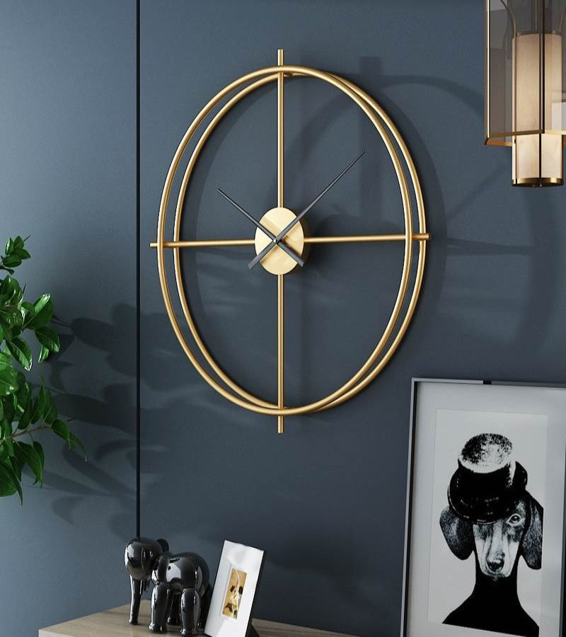 Reloj Mural Dorado Moderno