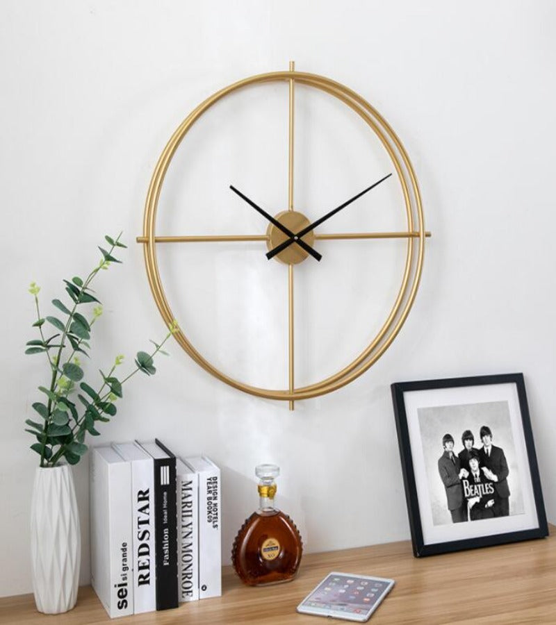 Reloj Mural Dorado Moderno