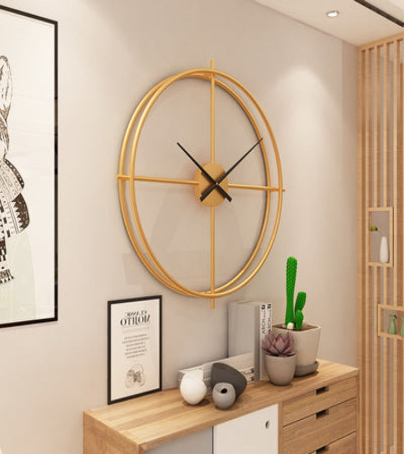 Reloj Mural Dorado Moderno