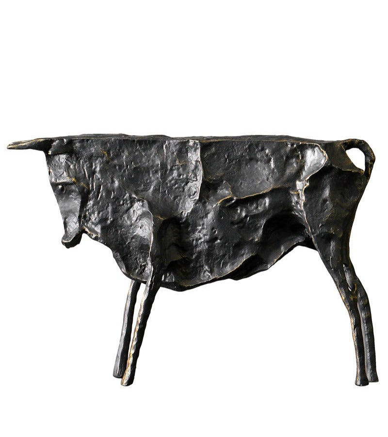 Escultura Decorativa Toro De Hierro