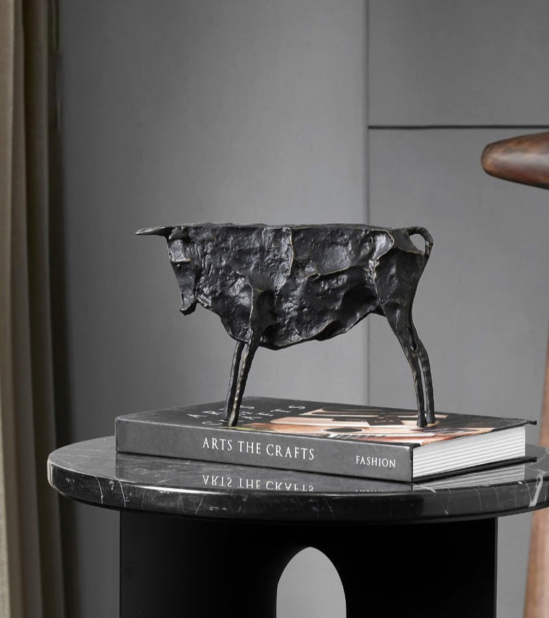 Escultura Decorativa Toro De Hierro