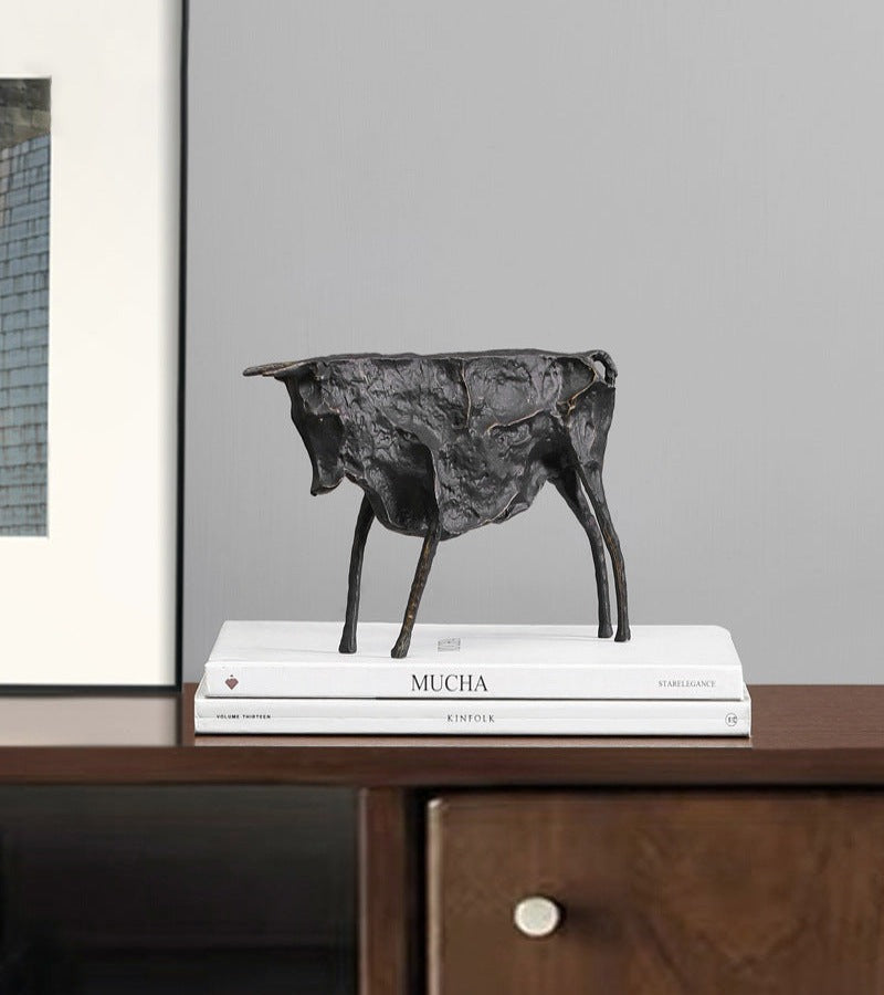 Escultura Decorativa Toro De Hierro
