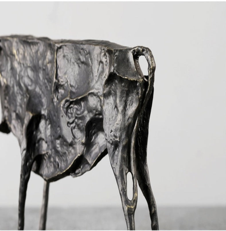 Escultura Decorativa Toro De Hierro